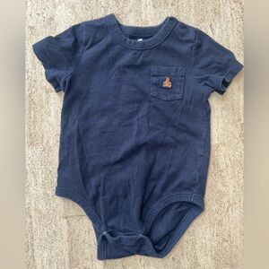 Baby GAP Dark Blue Baby Onesie with Bear Design